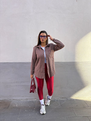 Leggins Satinato Rosso