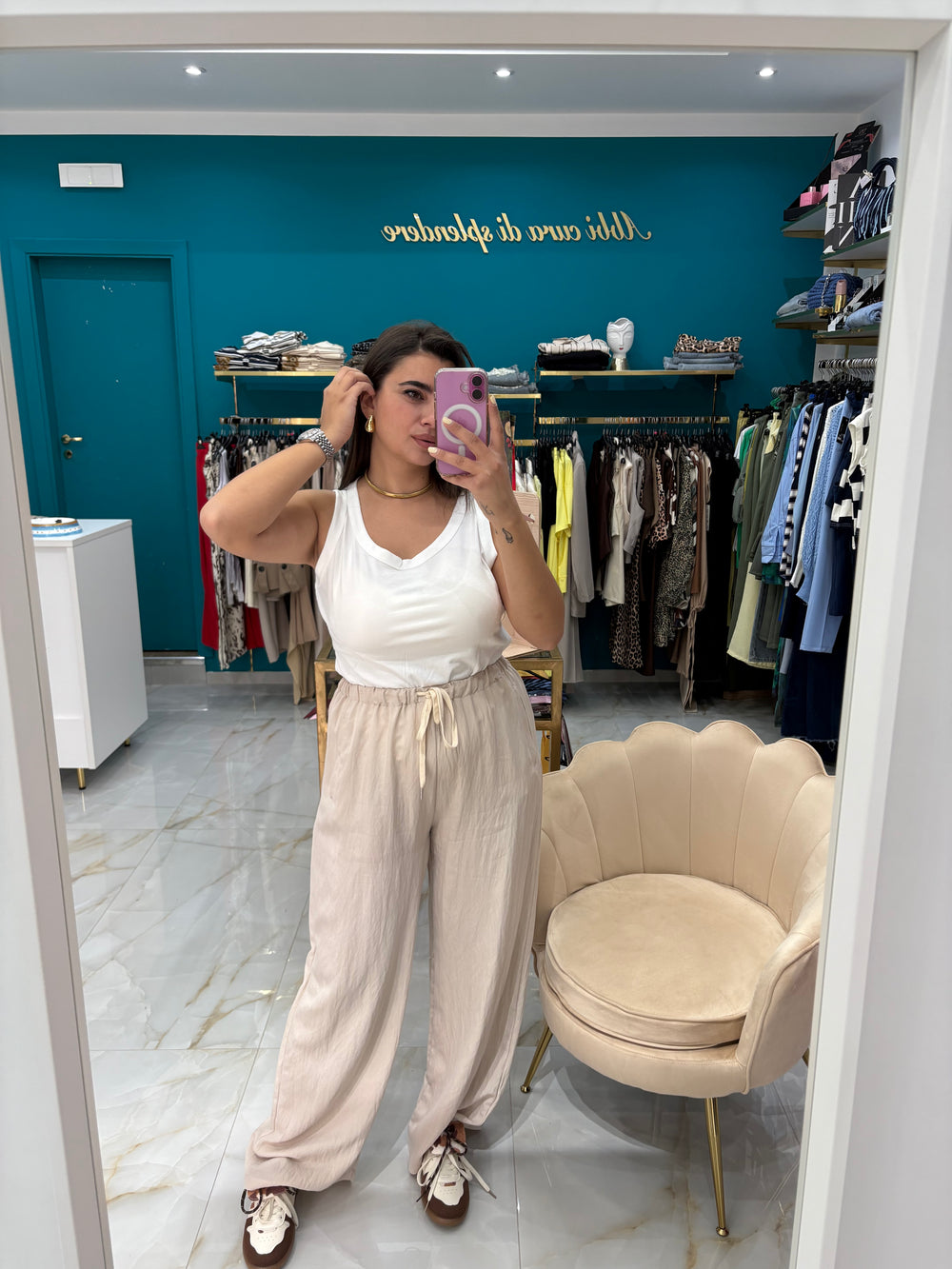 Pantalone Palazzo Beige