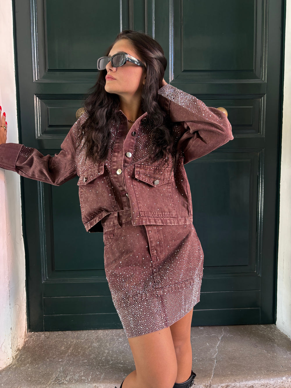COORDSET DIAMOND BORDEAUX