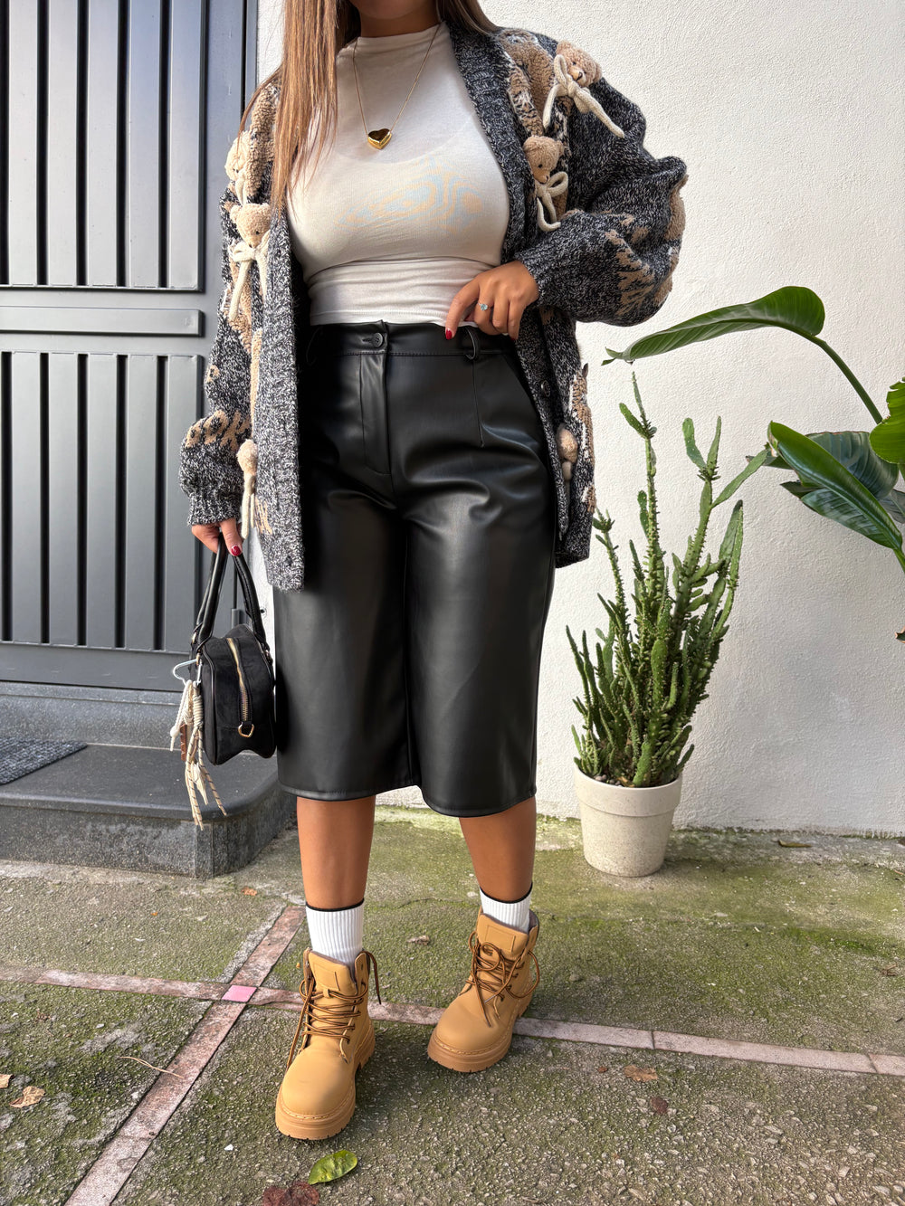 Bermuda Ecopelle Nero