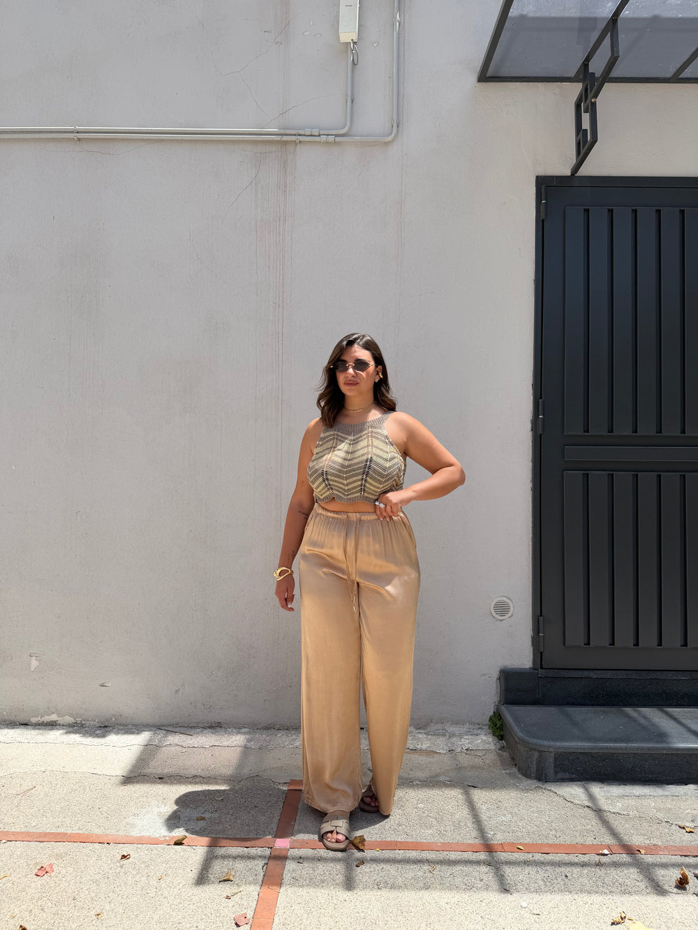 Pantalone Satin Oro