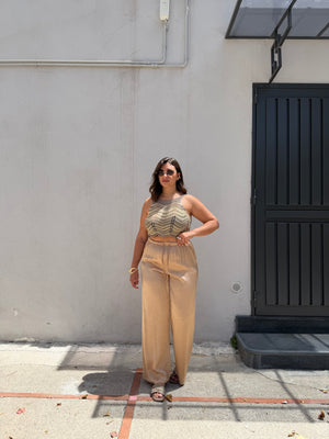 Pantalone Satin Oro
