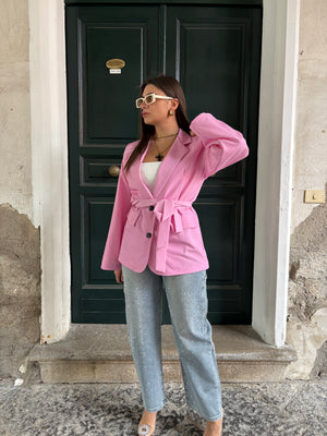 Giacca cintura Rosa
