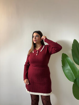 Coordinato Snowman Bordeaux