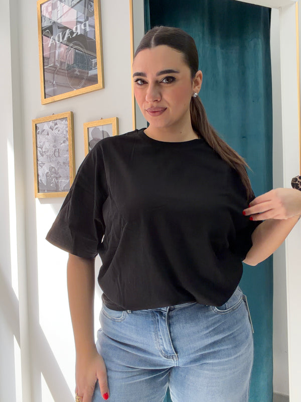 T-shirt Nera Over