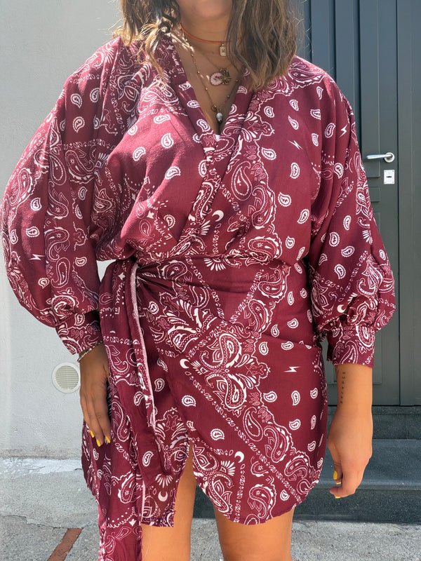 Abito Bandana Bordeaux