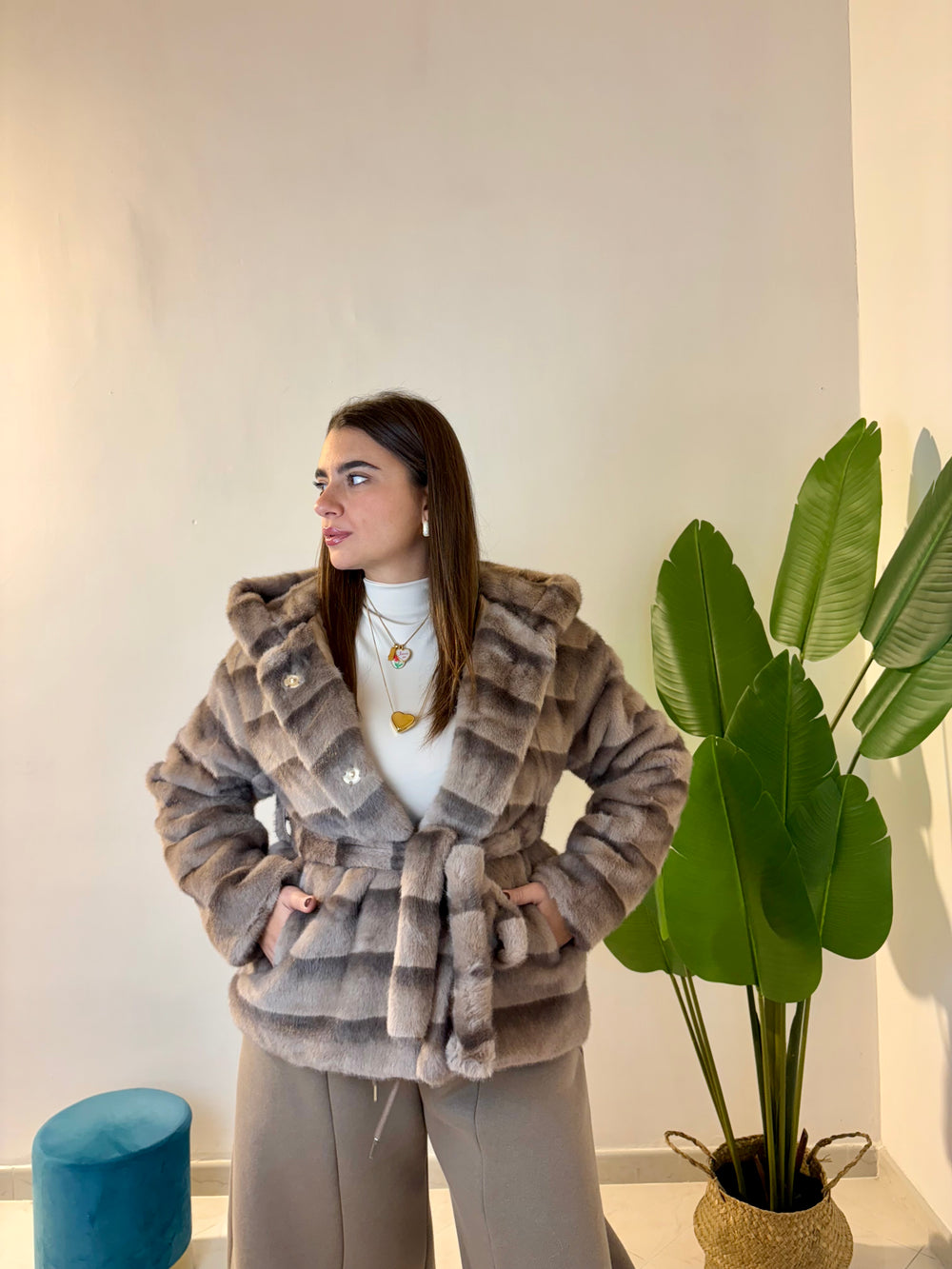 Pelliccia Elegance Tortora