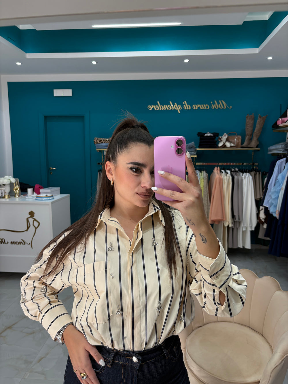 Camicia Diamond Beige
