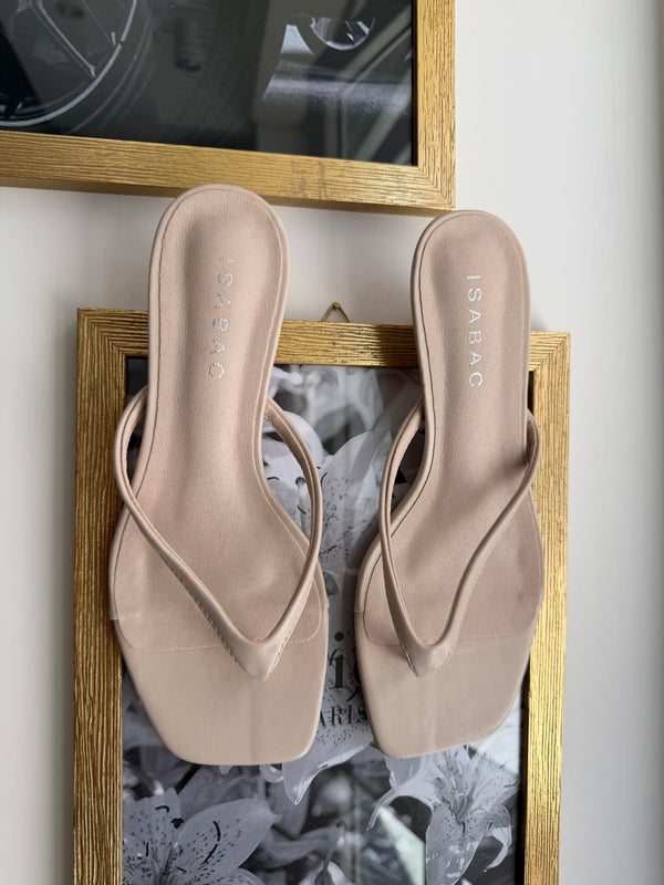 Sandalo infradito beige