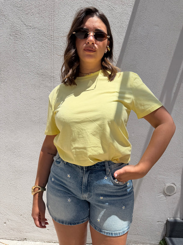 T-shirt Basic Over Gialla