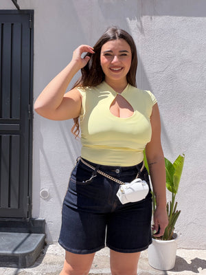 Bermuda jeans scuro