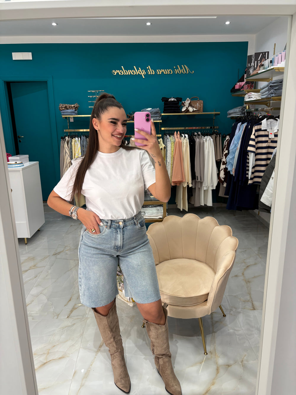 Bermuda in Jeans Chiaro