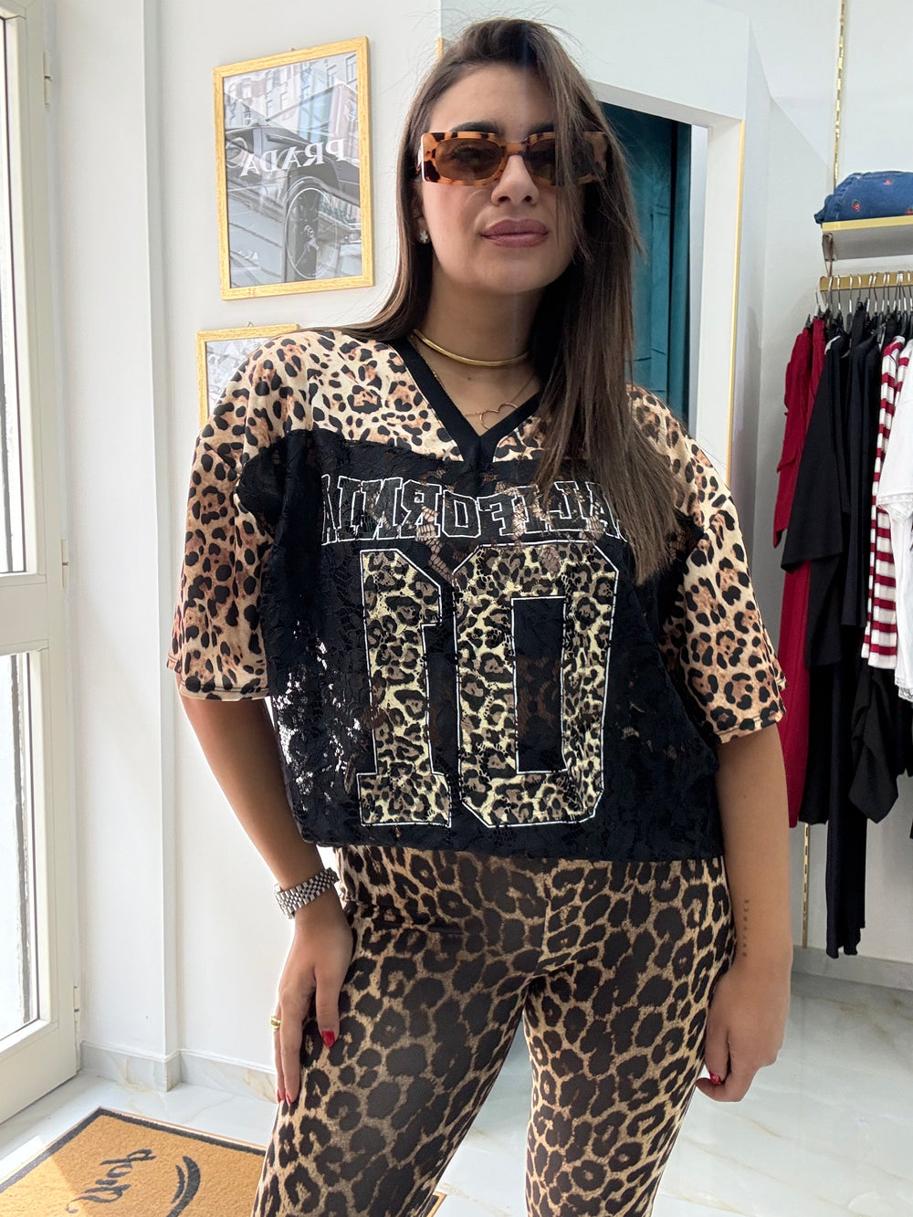 T-shirt California Leopard