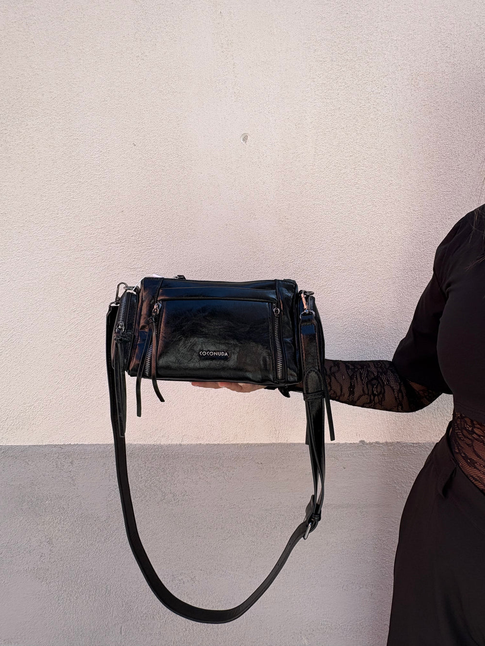 Borsa coconuda Nera