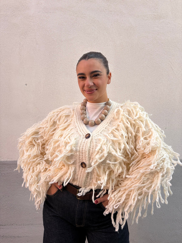 Cardigan Peony Panna