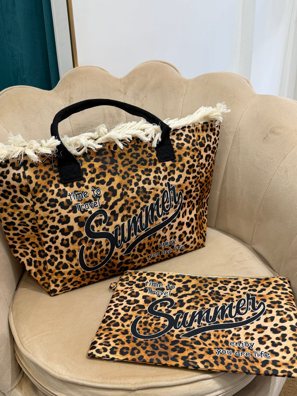 Borsa Mare Leopardata