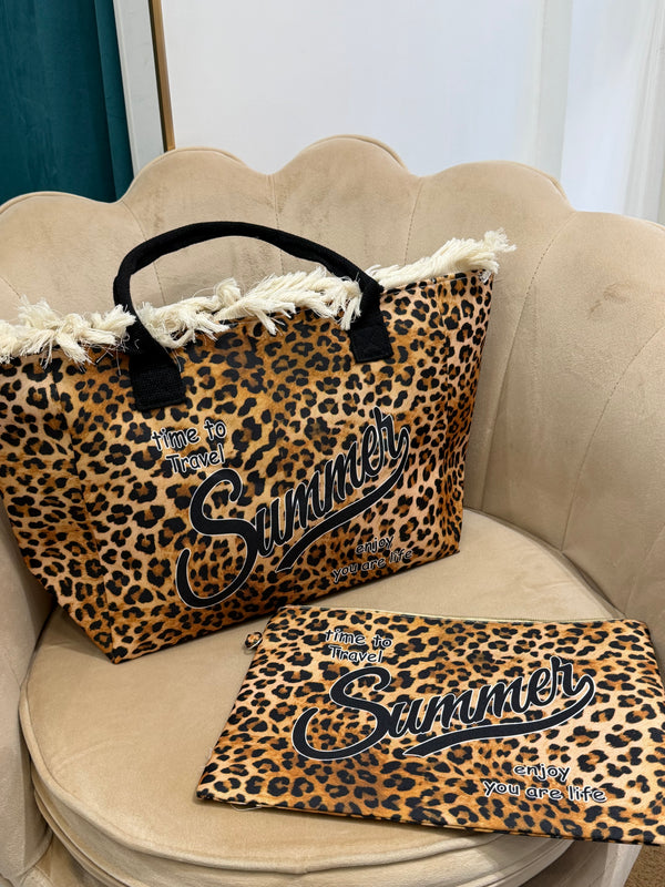 Borsa Mare Leopardata