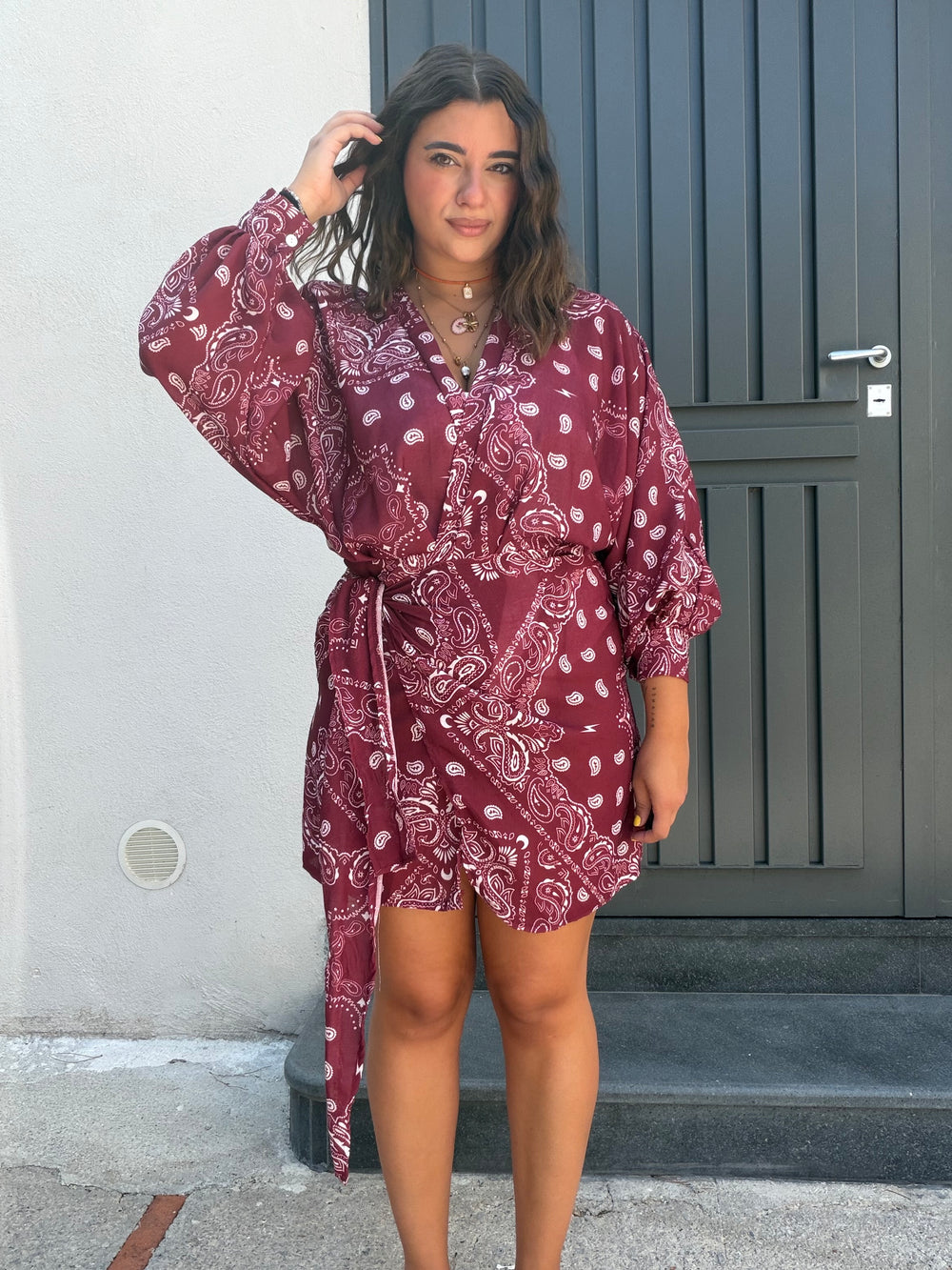 Abito Bandana Bordeaux