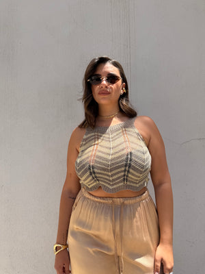 Top in Lurex Oro