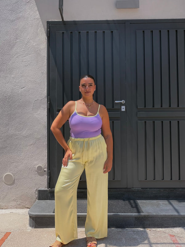Body lilla e giallo