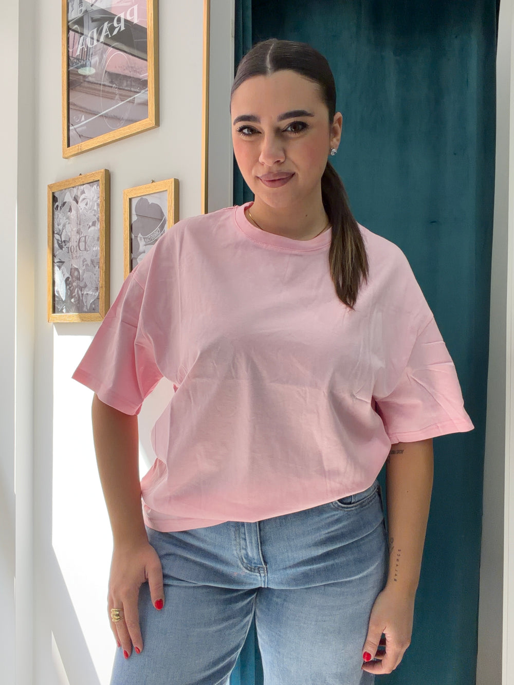 T-shirt Rosa Over