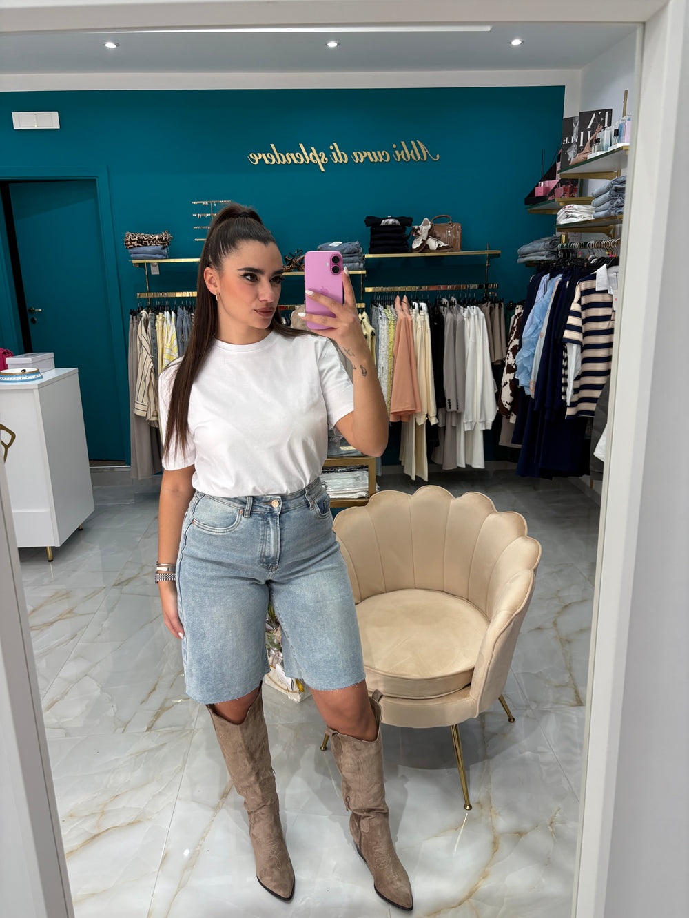 Bermuda in Jeans Chiaro