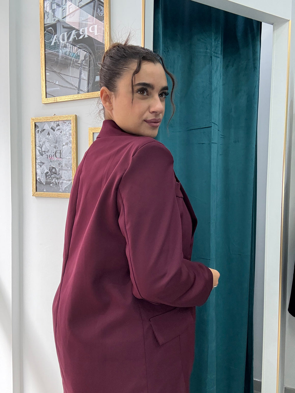 GIACCA OVERSIZE BORDEAUX