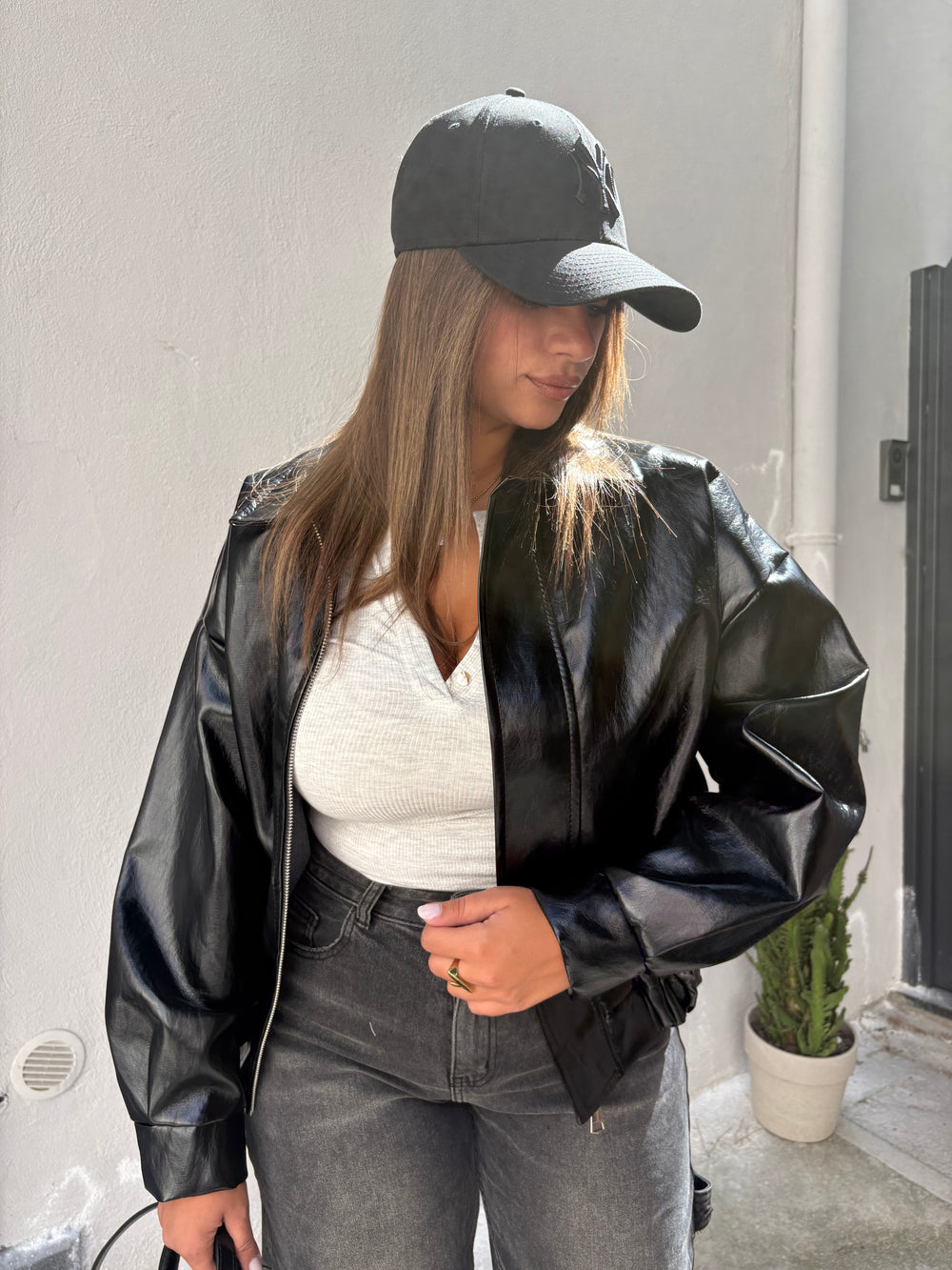Bomber Vernice Nero