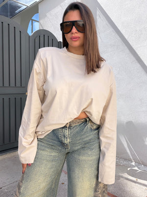 T-shirt Over Just West Beige