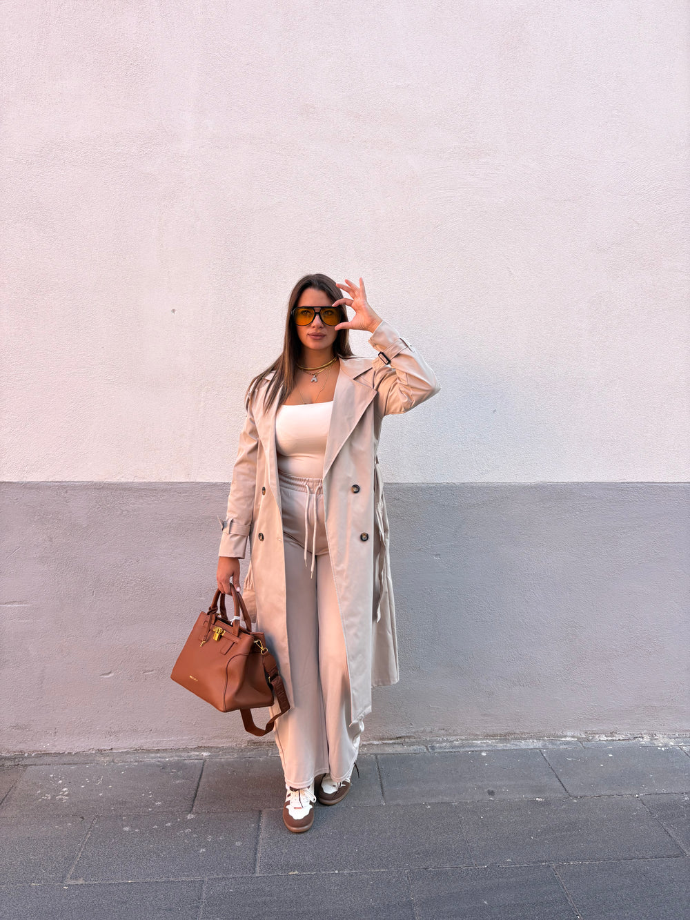 Trench autunno beige