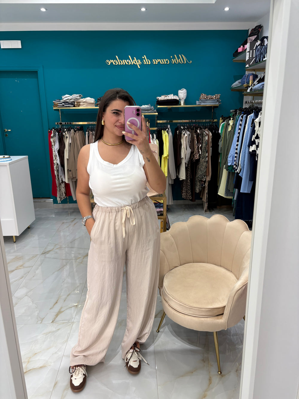 Pantalone Palazzo Beige