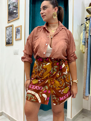 Camicia semi velata bronzo