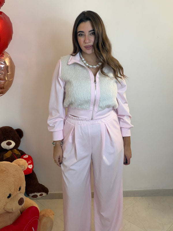 Tuta Peluche Rosa
