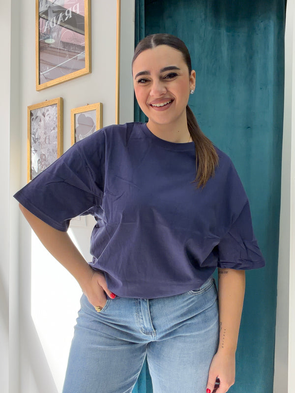 T-shirt Blu Over