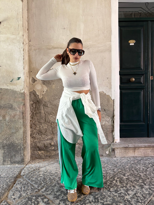 Camicia in cotone bianca over