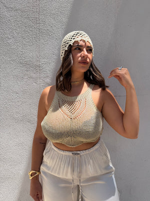 Top in Lurex Avorio