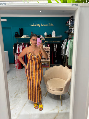 Dress Etnic Marrone