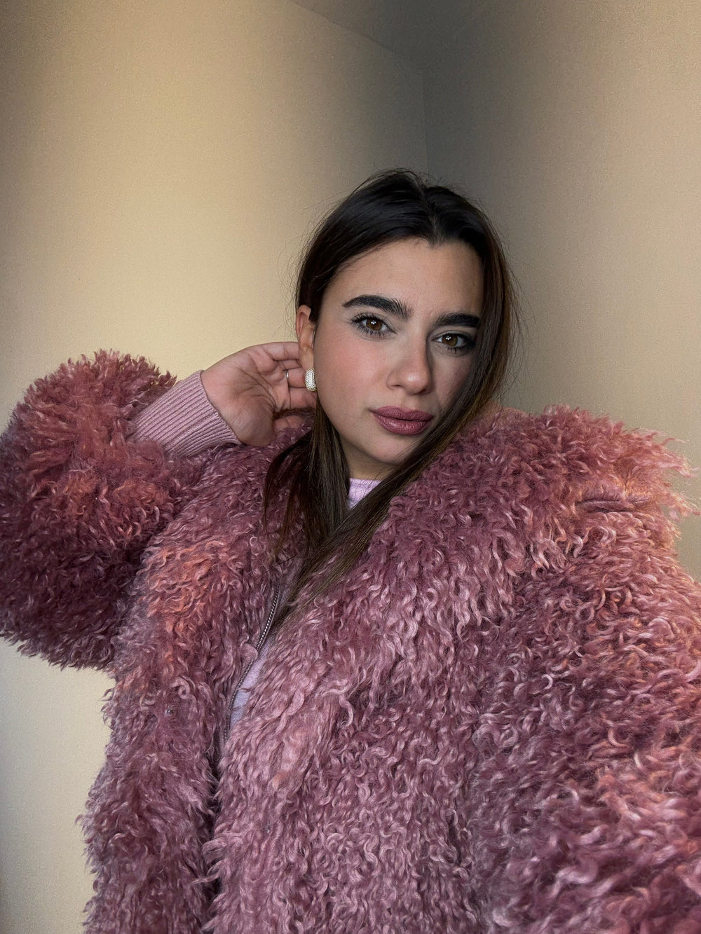 Pelliccia Teddy Rosa