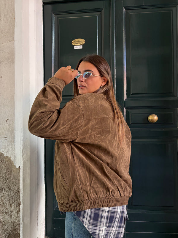 Bomber camoscio Tabacco
