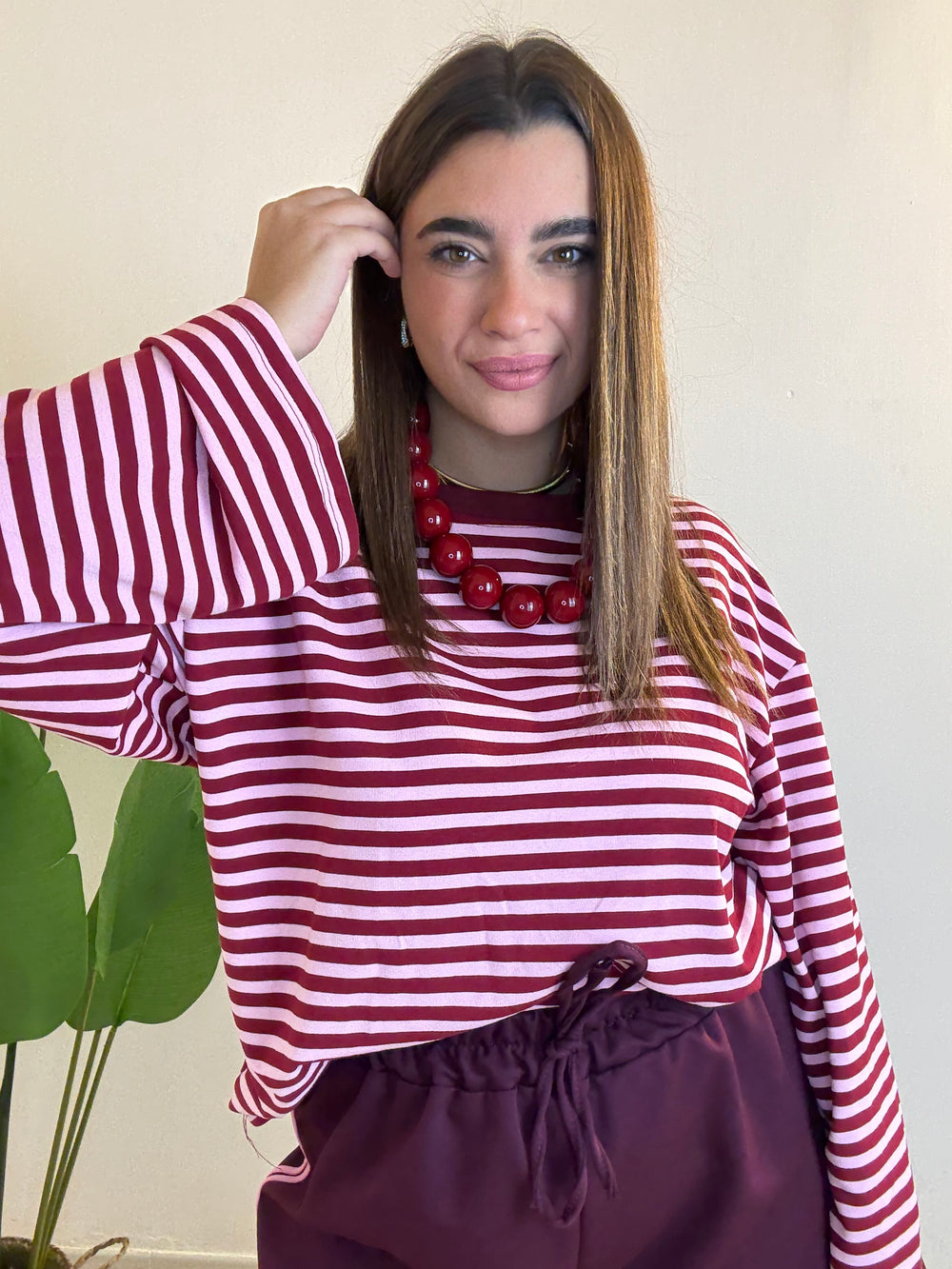 Maglia Las Vegas Rosa e Bordeaux