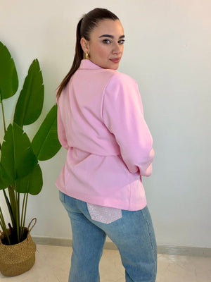 Giacca cintura Rosa