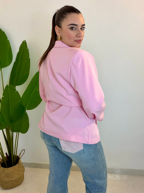 Giacca cintura Rosa