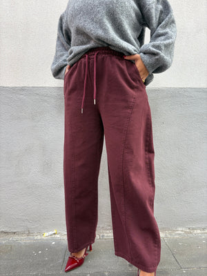 Jeans Ballon Bordeaux