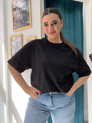 T-shirt Nera Over