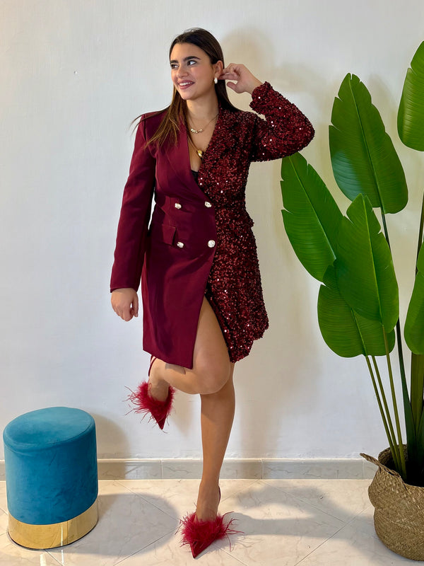 Abito giacca Bordeaux Christmas