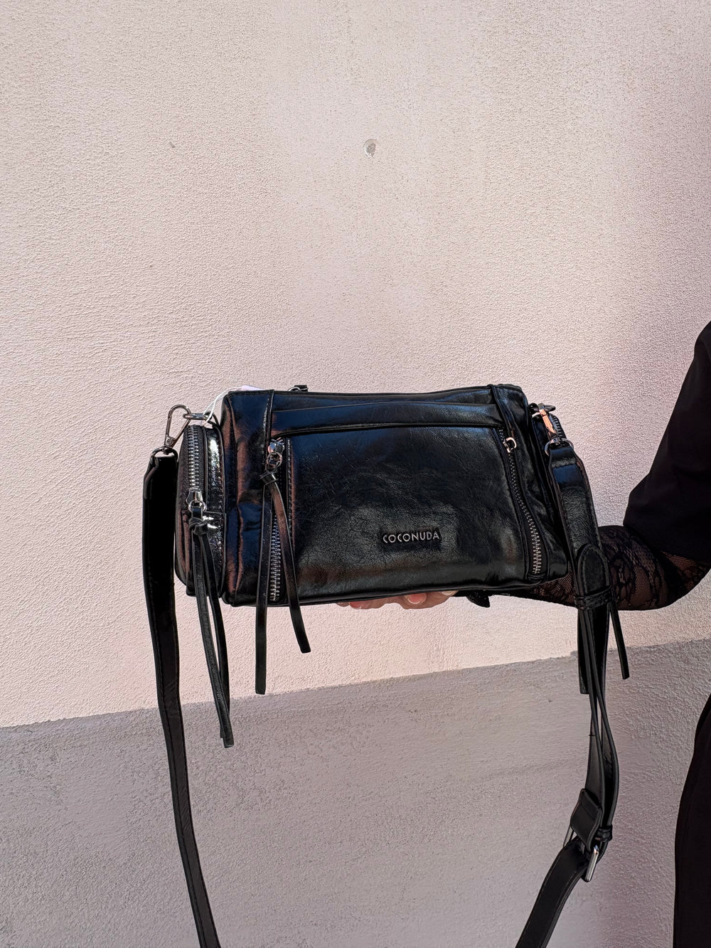 Borsa coconuda Nera