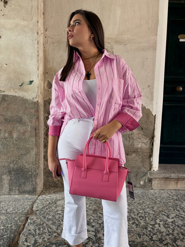 Camicia righe rosa