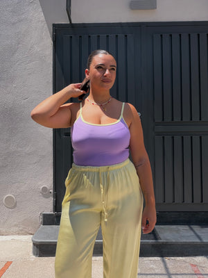 Body lilla e giallo