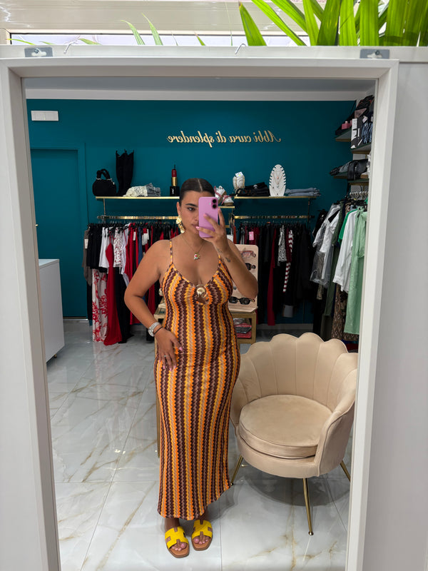 Dress Etnic Marrone