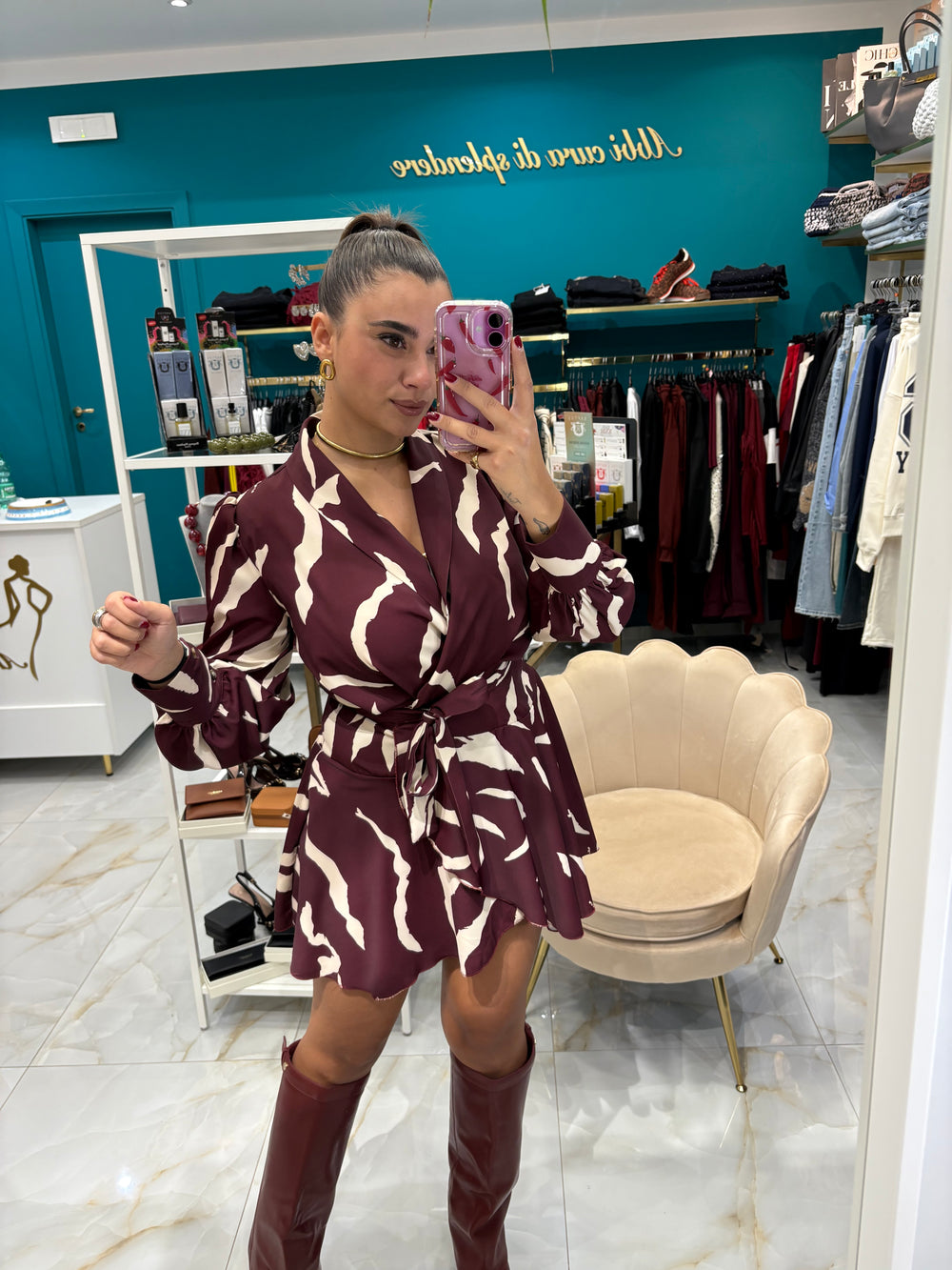 Mini Dress Venus Bordeaux